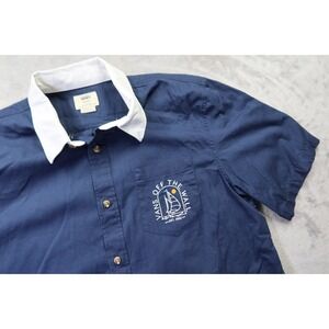 Vintage Vans Off The Wall est. 1966 Blue Button Shirt Men's Size M